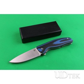 High level double colors knife king folding knife (blue)UD402186 